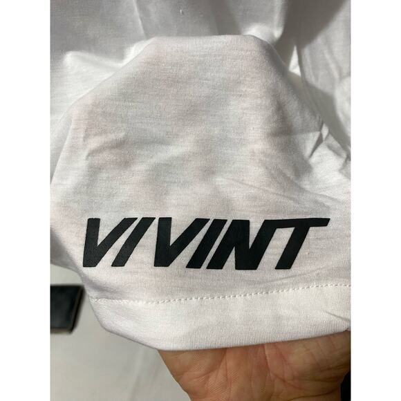 Vivint Employee White Shirt Men's XL White Drop T -Spandex blend stretch- - Picture 5 of 12